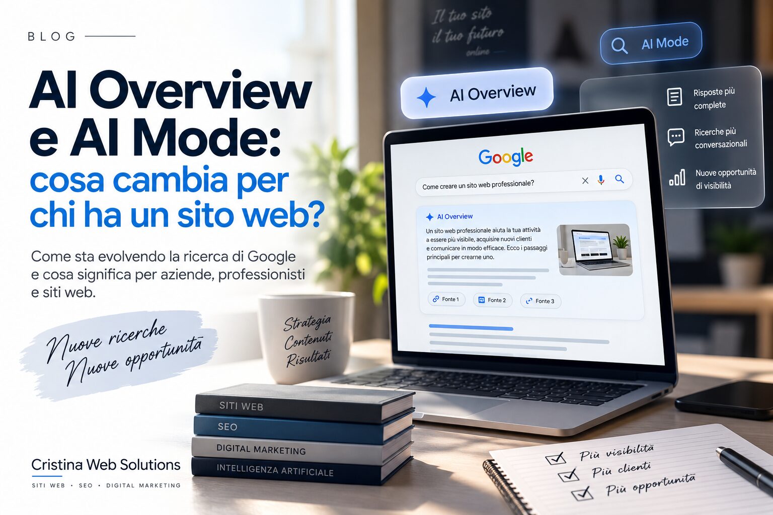 AI Overview e AI Mode di Google: cosa cambia per chi ha un sito web
